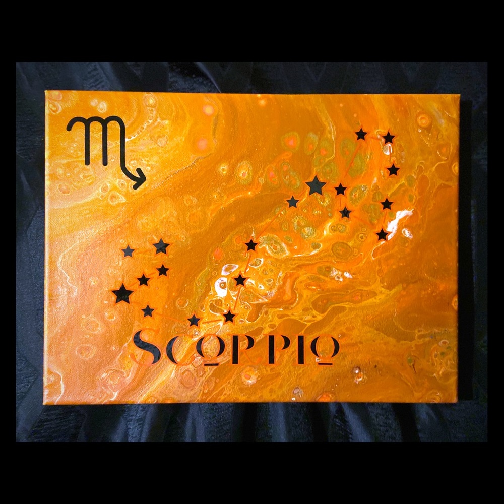 Astrological Acrylic Pour Painting
